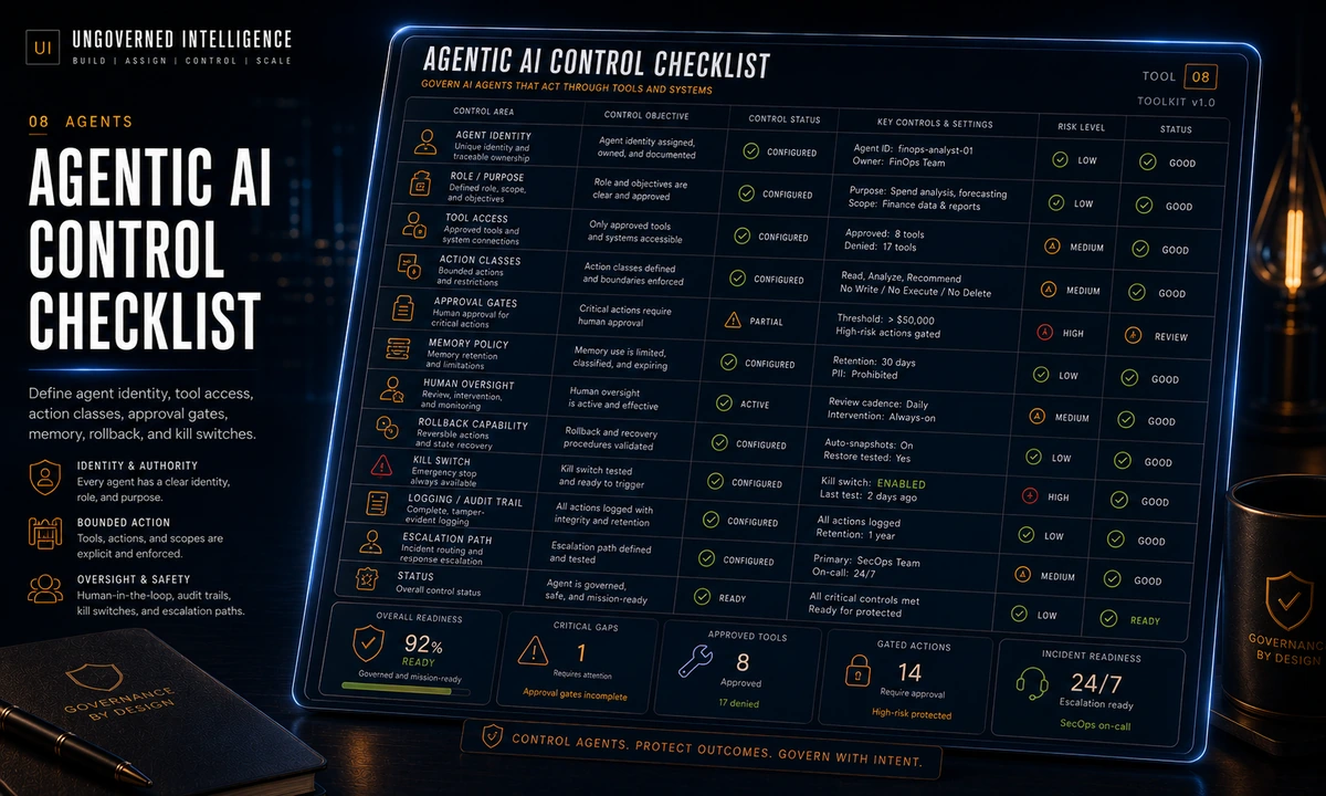 Agentic AI Control Checklist preview